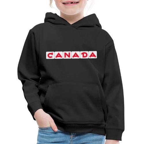 Canada, red letters on white background - Kids‘ Premium Hoodie