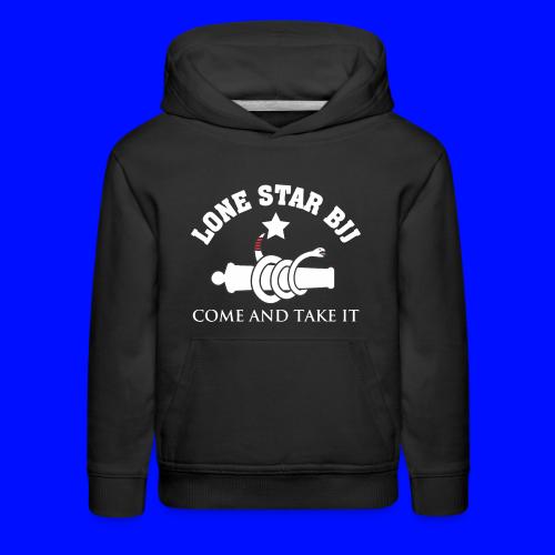 Lone Star BJJ - Come and Take It - White and Red - Kids‘ Premium Hoodie