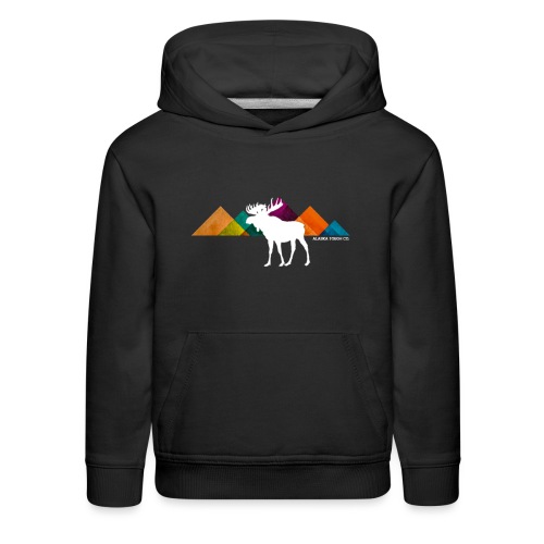 Moose and Mountains Design - Kids‘ Premium Hoodie