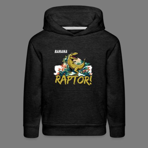 Funny Banana Raptor T-Rex Design - Kids‘ Premium Hoodie