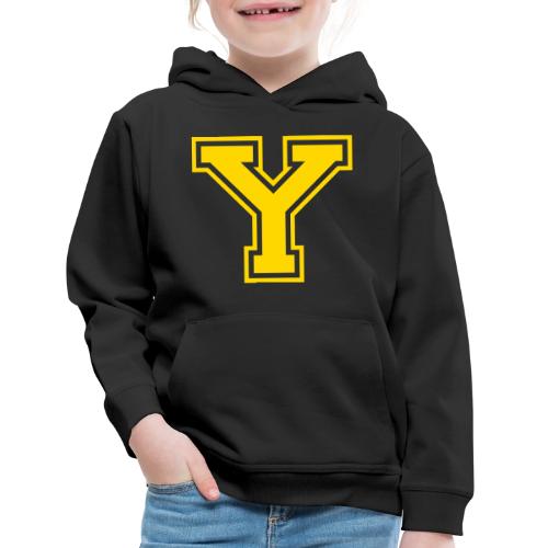 Letter Y – Capital Athletic Alphabet Monogram - Kids‘ Premium Hoodie