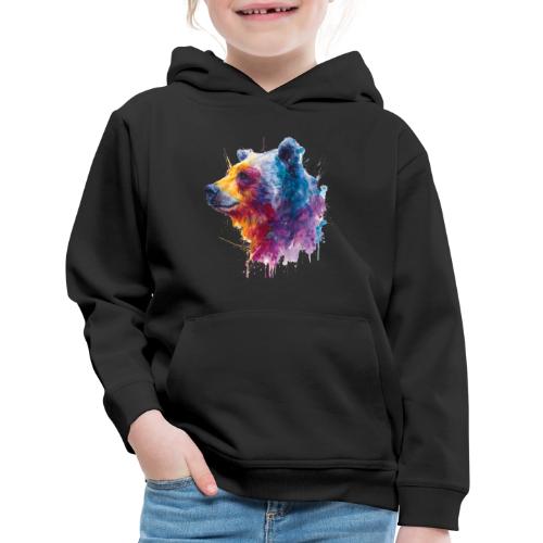 Watercolor Bear Portrait - Kids‘ Premium Hoodie