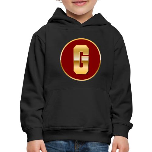Letter G – Capital Varsity Alphabet Monogram - Kids‘ Premium Hoodie