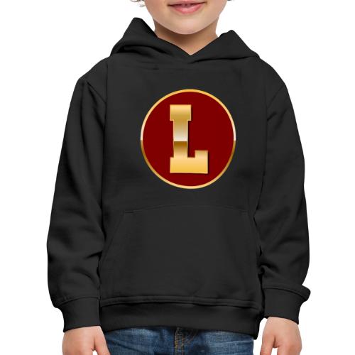 Letter L – Capital Varsity Alphabet Monogram - Kids‘ Premium Hoodie