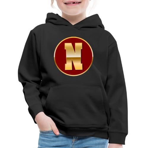 Letter N – Capital Varsity Alphabet Monogram - Kids‘ Premium Hoodie