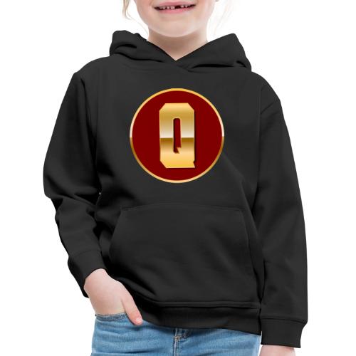 Letter Q – Capital Varsity Alphabet Monogram - Kids‘ Premium Hoodie