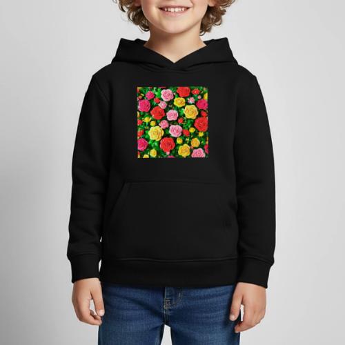 Floral print, colors in rose flowers, nature - Kids‘ Premium Hoodie