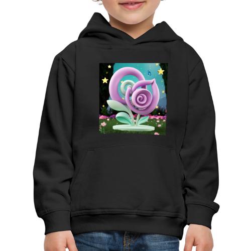 Lila Bloom | Double Floral Eco-Inspired Art - Kids‘ Premium Hoodie