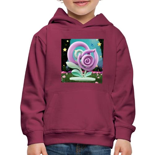 Lila Bloom | Double Floral Eco-Inspired Art - Kids‘ Premium Hoodie