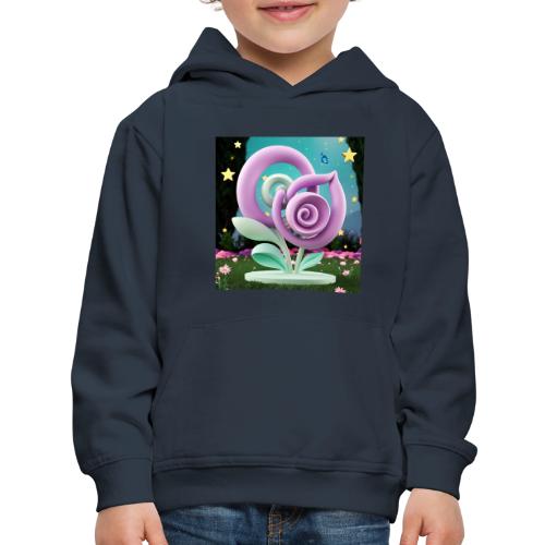 Lila Bloom | Double Floral Eco-Inspired Art - Kids‘ Premium Hoodie
