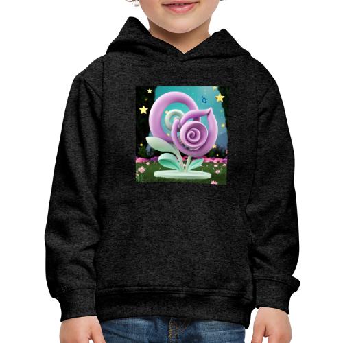 Lila Bloom | Double Floral Eco-Inspired Art - Kids‘ Premium Hoodie