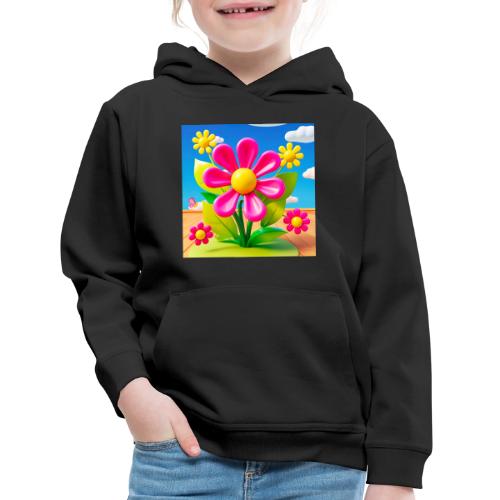 Pink Floral Peace | Sky & Nature Design - Kids‘ Premium Hoodie