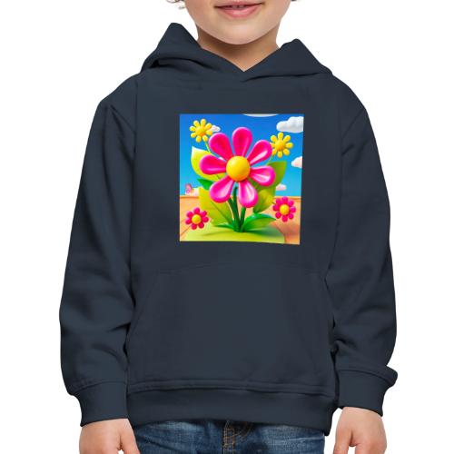 Pink Floral Peace | Sky & Nature Design - Kids‘ Premium Hoodie