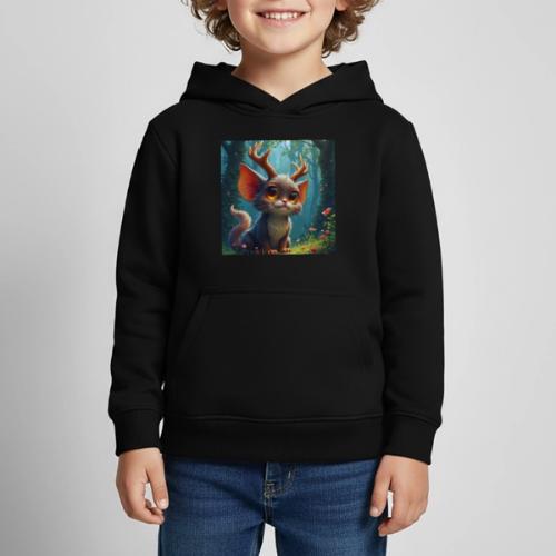 Magical Forest Creature with Deer Horns - Kids‘ Premium Hoodie