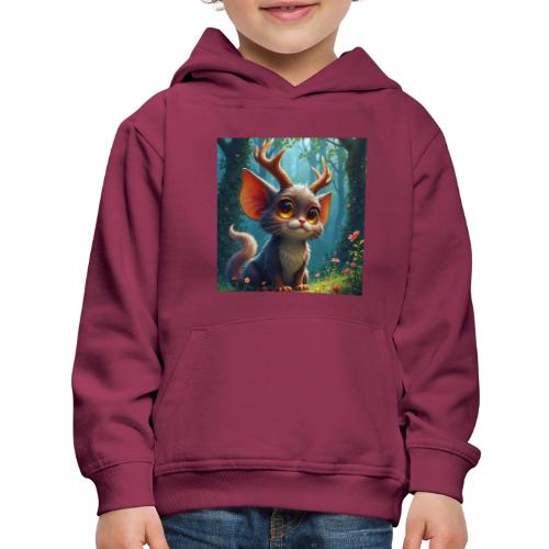 Magical Forest Creature with Deer Horns - Kids‘ Premium Hoodie