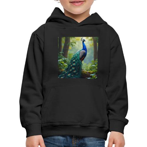 Majestic Peacock in Enchanted Forest - Kids‘ Premium Hoodie