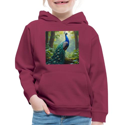 Majestic Peacock in Enchanted Forest - Kids‘ Premium Hoodie