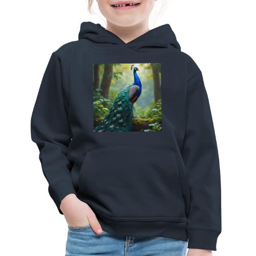 Majestic Peacock in Enchanted Forest - Kids‘ Premium Hoodie