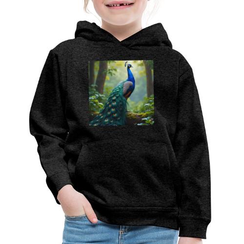 Majestic Peacock in Enchanted Forest - Kids‘ Premium Hoodie