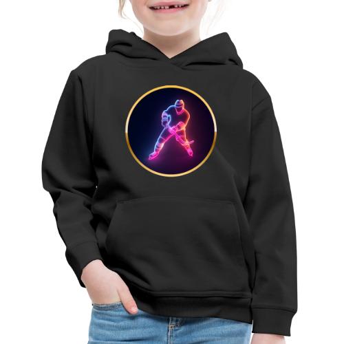 Hockey: Neon Ice Strike - Kids‘ Premium Hoodie