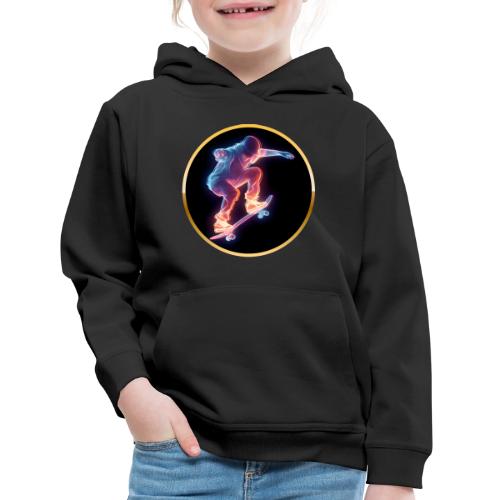 Skateboarding: Neon Skate Orbit - Kids‘ Premium Hoodie