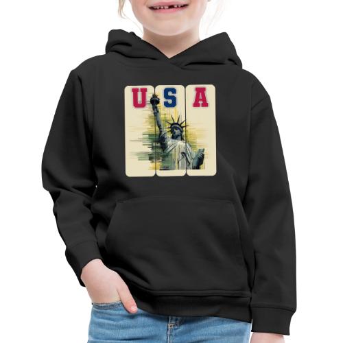 Art illustration of the Statue of Liberty - Kids‘ Premium Hoodie