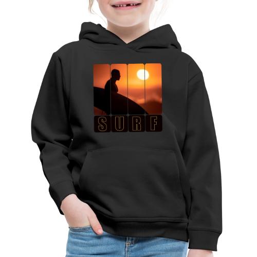 Surfing: Sunset Surf Panels - Kids‘ Premium Hoodie