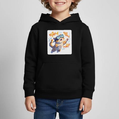 Cat: Neon Paws Adventure - Kids‘ Premium Hoodie