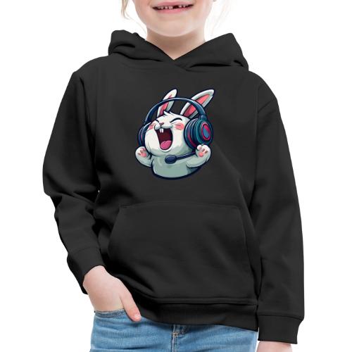 Gamer Bunny Headset Cartoon Design - Kids‘ Premium Hoodie