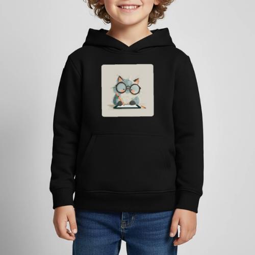 Creative Cat Digital Artist Illustration - Kids‘ Premium Hoodie
