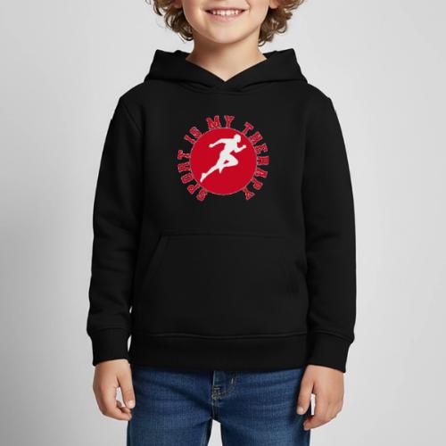 Sport Is My Therapy – Running Motivation Badge - Kids‘ Premium Hoodie