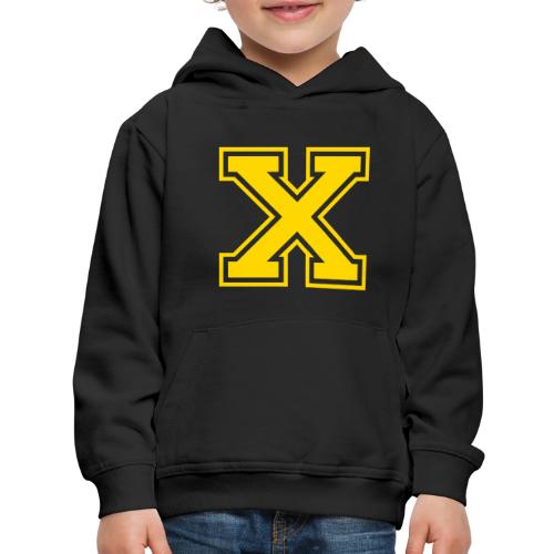 Letter X – Capital Athletic Alphabet Monogram - Kids‘ Premium Hoodie