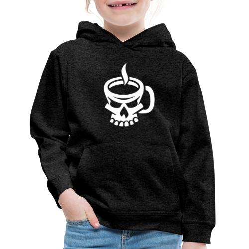 Caffeinated Coffee Skull - Kids‘ Premium Hoodie