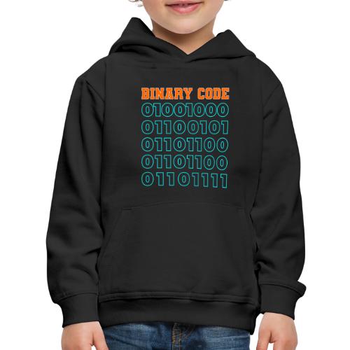 Say Hello in Binary code - Kids‘ Premium Hoodie