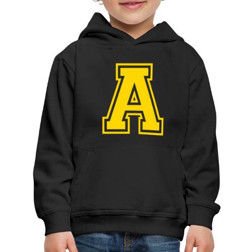 Letter A – Capital Athletic Alphabet Monogram - Kids‘ Premium Hoodie