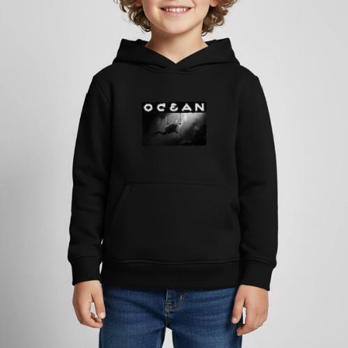 Ocean: Monochrome descent of a scuba diver - Kids‘ Premium Hoodie
