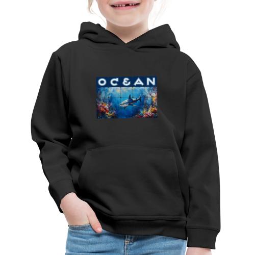Ocean: Synthwave Shark - Kids‘ Premium Hoodie
