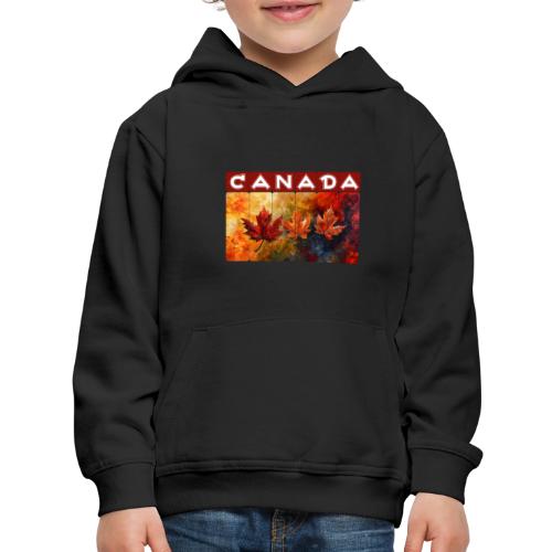 Painted Canada Leaves - Kids‘ Premium Hoodie