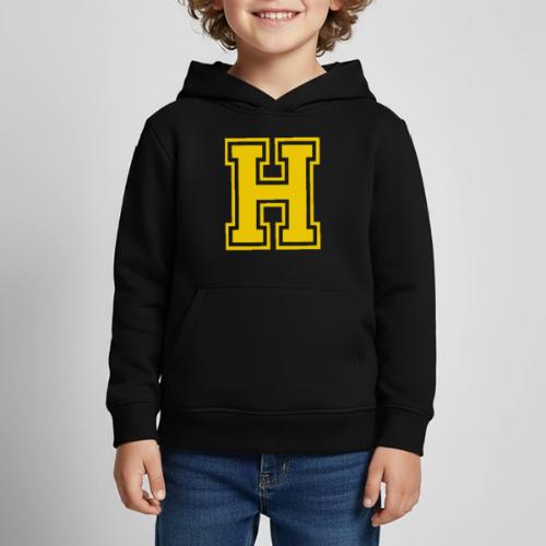 Letter H – Capital Athletic Alphabet Monogram - Kids‘ Premium Hoodie