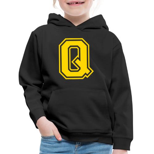 Letter Q – Capital Athletic Alphabet Monogram - Kids‘ Premium Hoodie