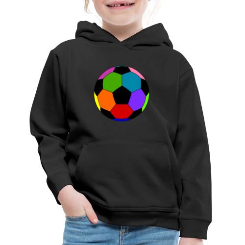 Multi-colored soccer ball - Kids‘ Premium Hoodie