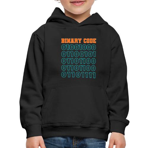 Say Hello in Binary code - Kids‘ Premium Hoodie