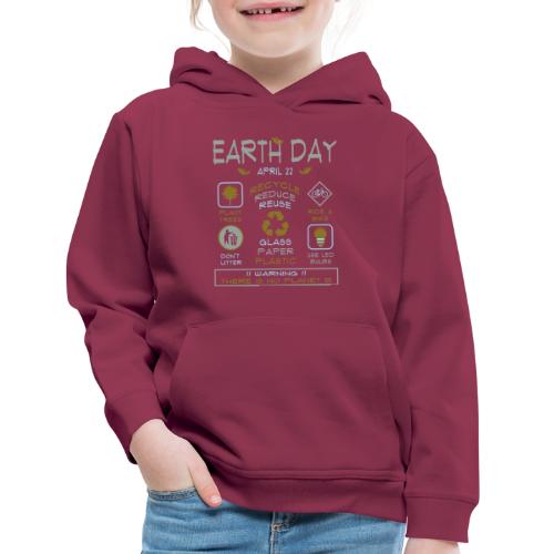 Earth Day Tips T-Shirt - Kids‘ Premium Hoodie