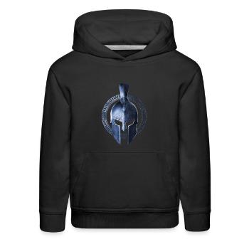 Spartan Helmet - Kids‘ Premium Hoodie - black - Front