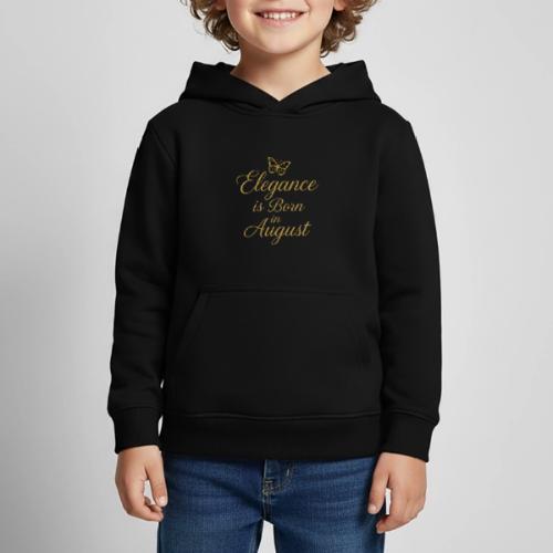 Elegance Is Born in August | Gold Butterfly - Kids‘ Premium Hoodie