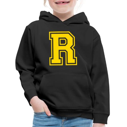 Letter R – Capital Athletic Alphabet Monogram - Kids‘ Premium Hoodie