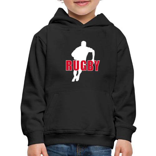 Bold Rugby Action Silhouette - Kids‘ Premium Hoodie