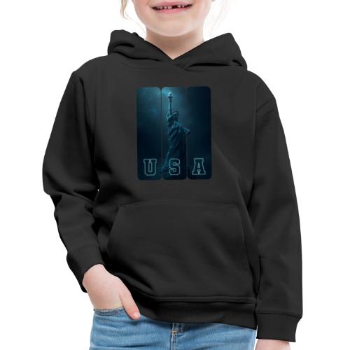 Neon Liberty USA Triptych - Kids‘ Premium Hoodie