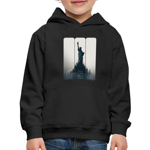 USA: Liberty Rising Over Manhattan - Kids‘ Premium Hoodie