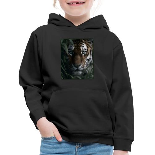 Tiger Jungle Eyes Wildlife Design - Kids‘ Premium Hoodie